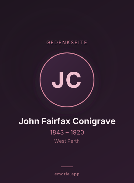 Gedenkportrait von John Fairfax Conigrave