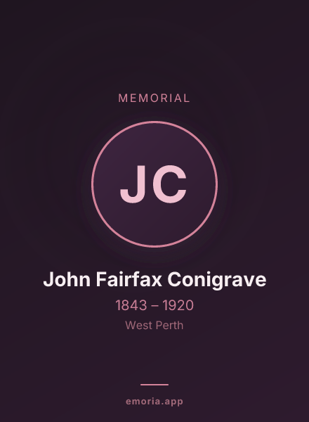 Memorial portrait of John Fairfax Conigrave