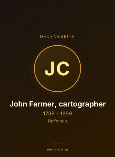 Gedenkportrait von John Farmer, cartographer