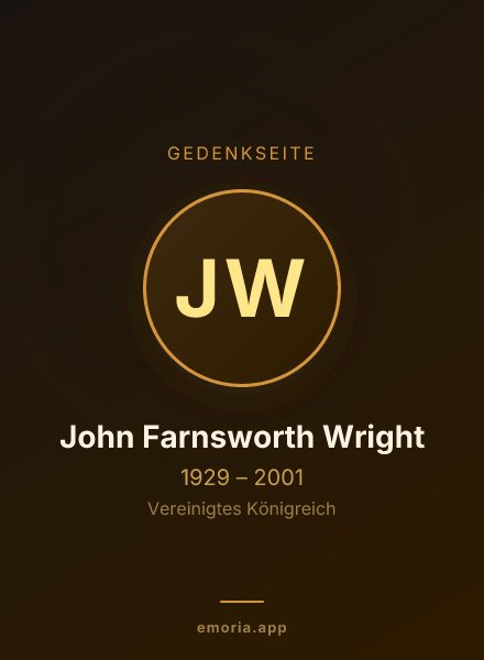 Gedenkportrait von John Farnsworth Wright