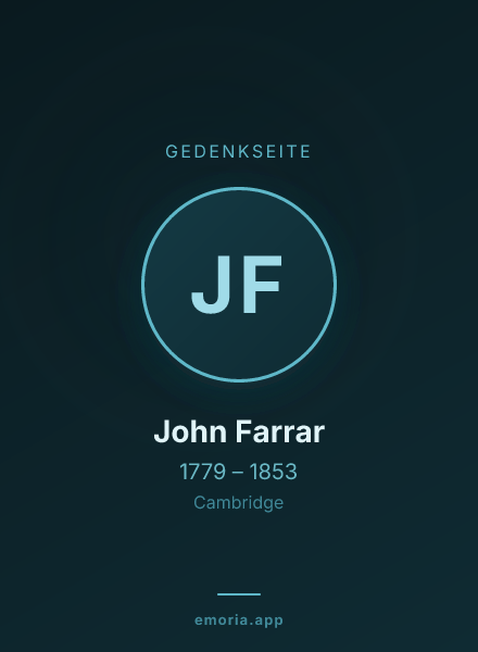 Gedenkportrait von John Farrar