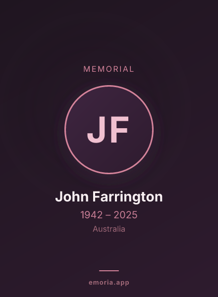 Memorial portrait of John Farrington