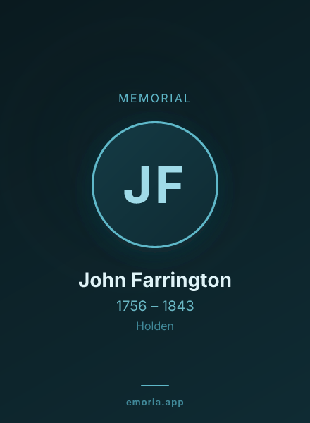 Memorial portrait of John Farrington