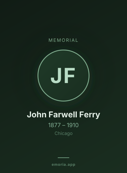 Memorial portrait of John Farwell Ferry