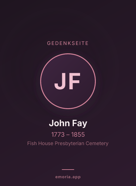 Gedenkportrait von John Fay