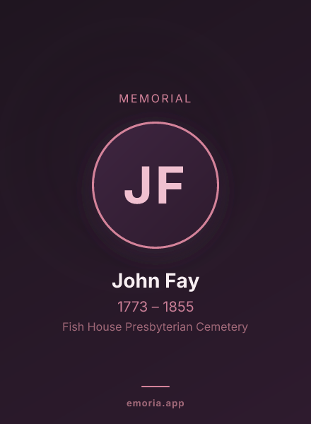 Memorial portrait of John Fay