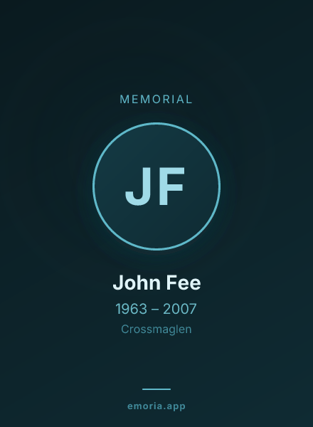 Memorial portrait of John Fee
