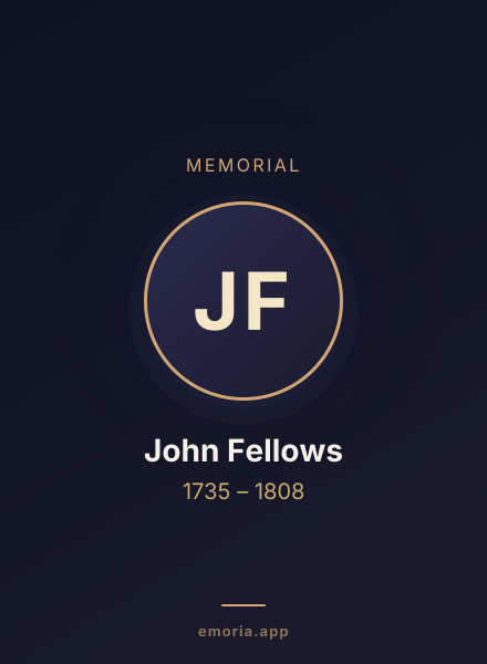 Memorial portrait of John Fellows