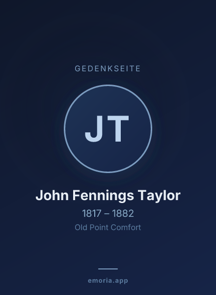 Gedenkportrait von John Fennings Taylor