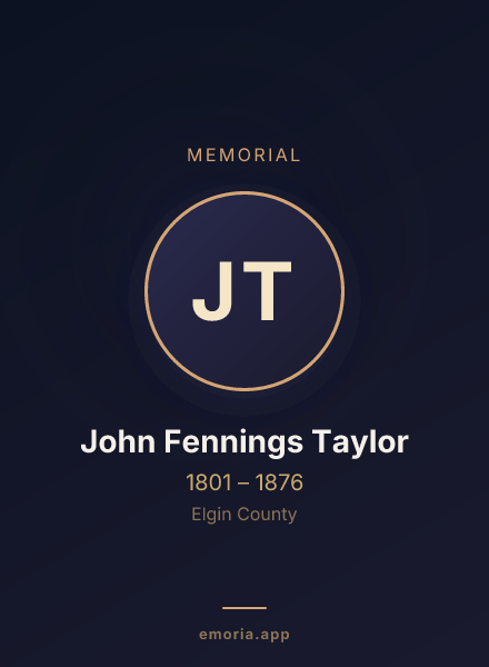 Memorial portrait of John Fennings Taylor