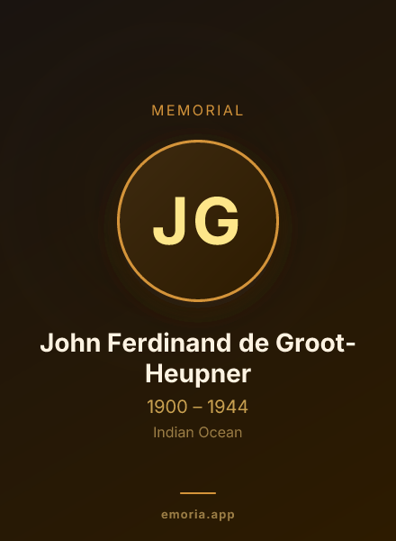 Memorial portrait of John Ferdinand de Groot-Heupner