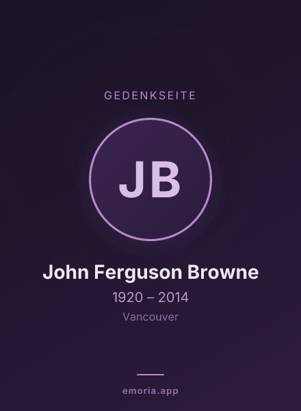 Gedenkportrait von John Ferguson Browne