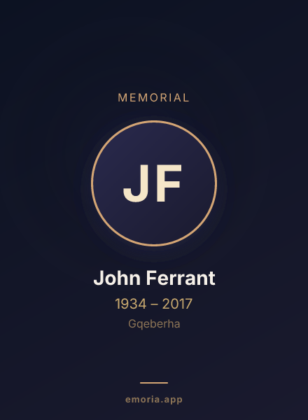 Memorial portrait of John Ferrant