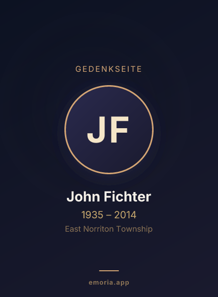 Gedenkportrait von John Fichter