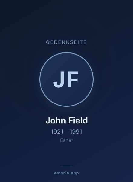 Gedenkportrait von John Field