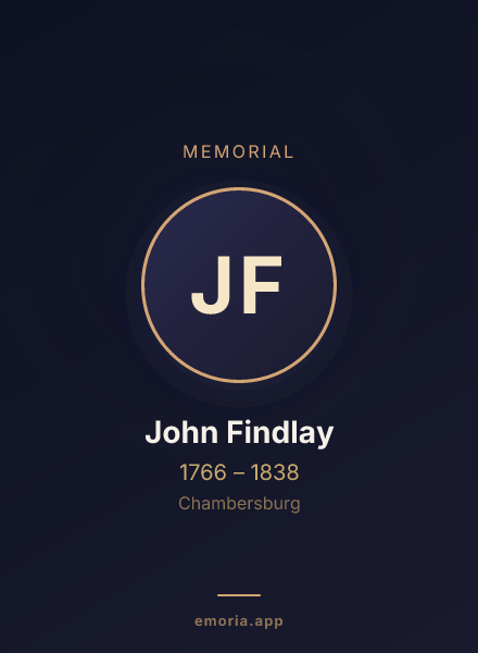 Memorial portrait of John Findlay