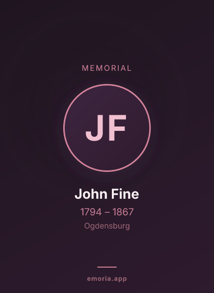 Memorial portrait of John Fine