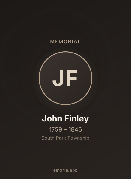 Memorial portrait of John Finley