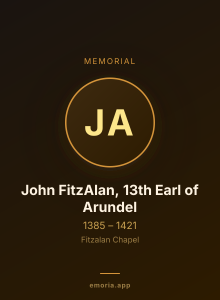 Memorial portrait of John FitzAlan, 13th Earl of Arundel
