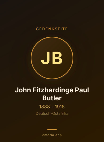 Gedenkportrait von John Fitzhardinge Paul Butler