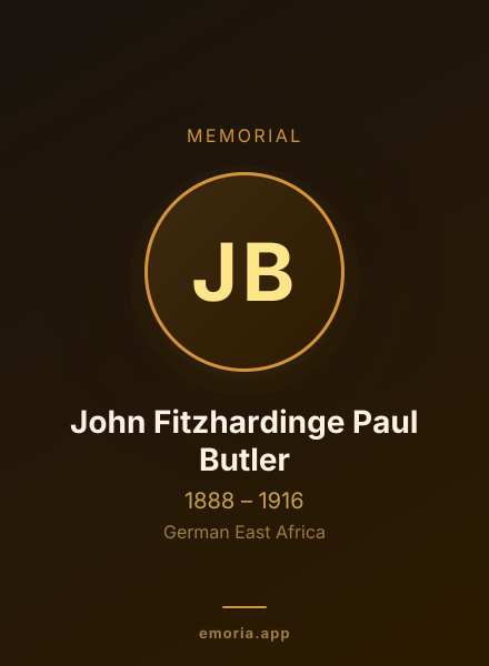 Memorial portrait of John Fitzhardinge Paul Butler