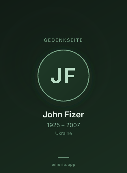 Gedenkportrait von John Fizer