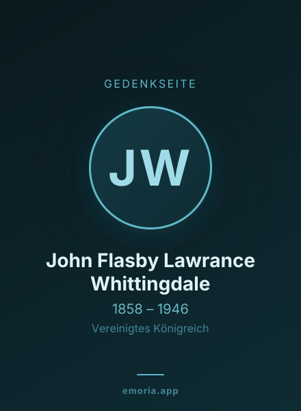 Gedenkportrait von John Flasby Lawrance Whittingdale