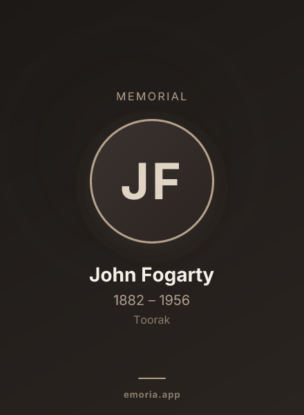 Memorial portrait of John Fogarty