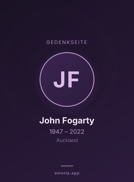 Gedenkportrait von John Fogarty