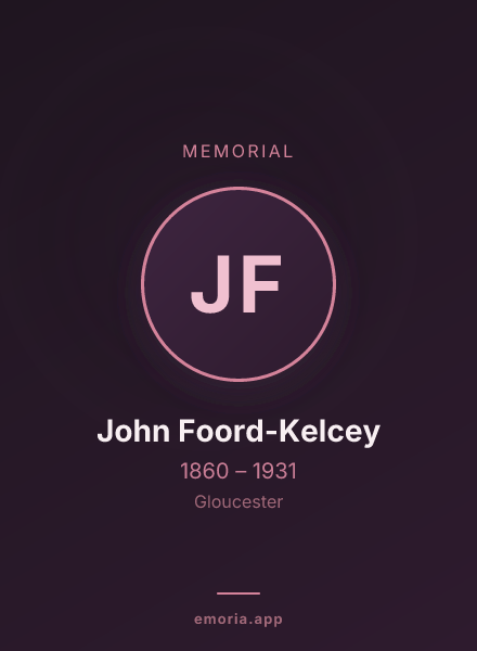 Memorial portrait of John Foord-Kelcey
