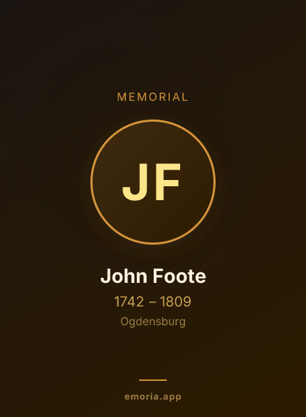 Memorial portrait of John Foote