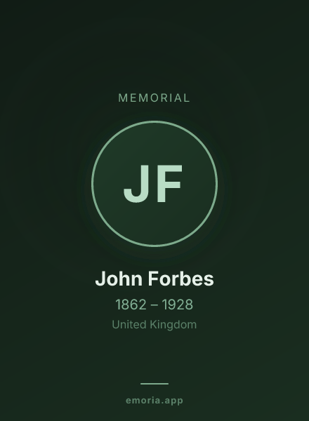 Memorial portrait of John Forbes