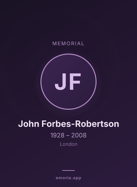 Memorial portrait of John Forbes-Robertson