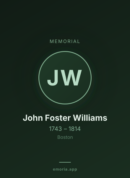 Memorial portrait of John Foster Williams