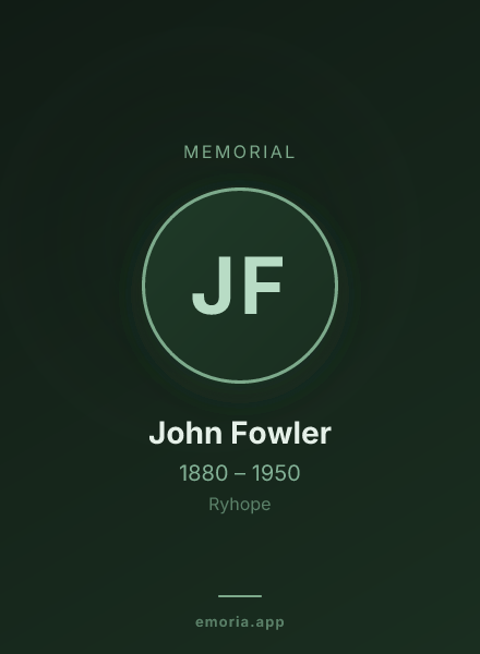 Memorial portrait of John Fowler