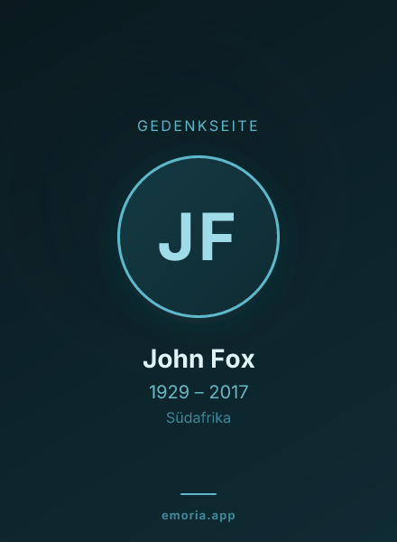 Gedenkportrait von John Fox