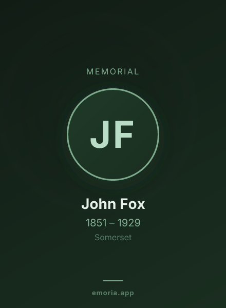 Memorial portrait of John Fox