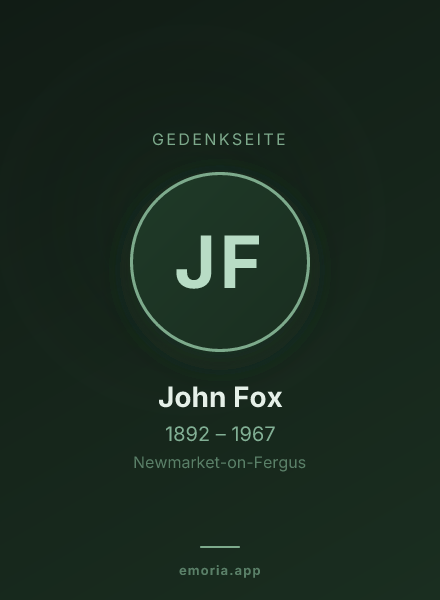Gedenkportrait von John Fox