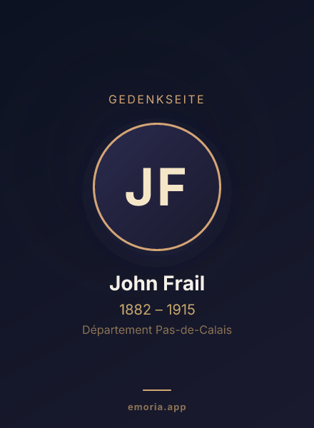 Gedenkportrait von John Frail
