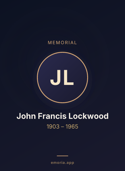 Memorial portrait of John Francis Lockwood