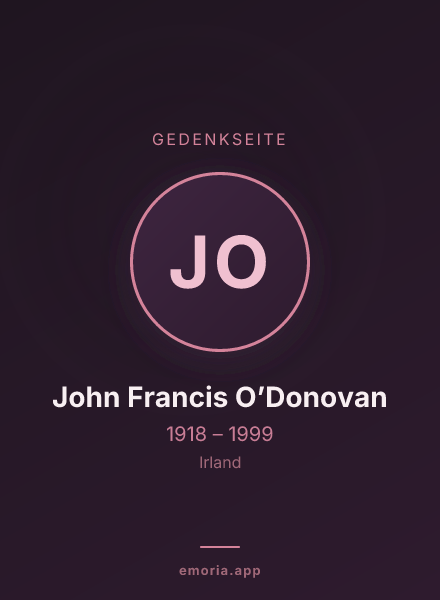 Gedenkportrait von John Francis O’Donovan