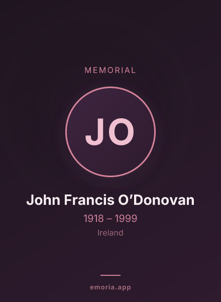 Memorial portrait of John Francis O’Donovan