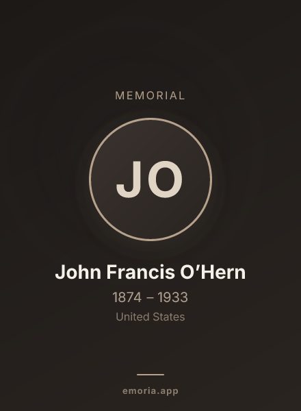 Memorial portrait of John Francis O’Hern