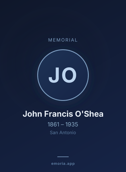Memorial portrait of John Francis O'Shea