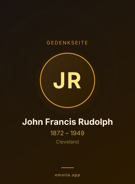 Gedenkportrait von John Francis Rudolph
