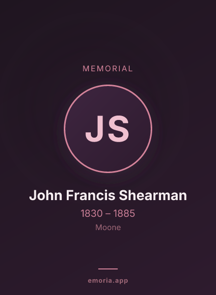 Memorial portrait of John Francis Shearman