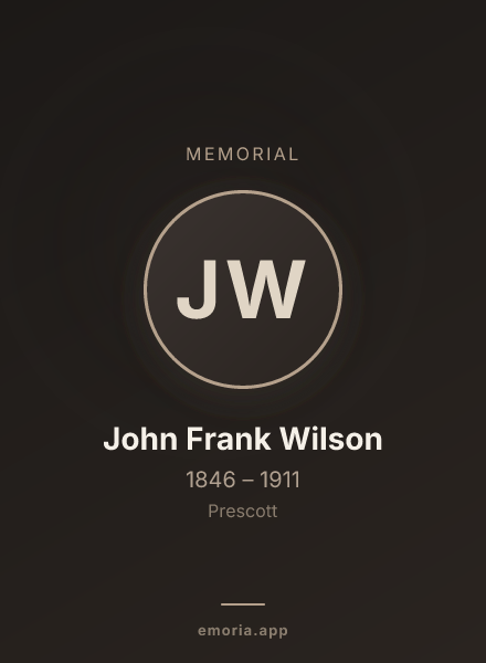 Memorial portrait of John Frank Wilson