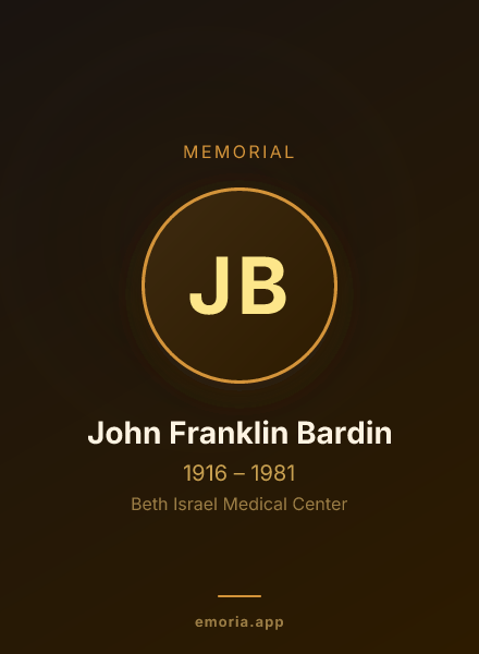 Memorial portrait of John Franklin Bardin
