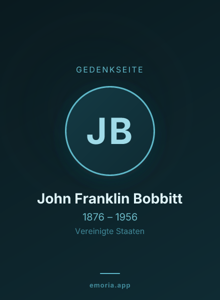 Gedenkportrait von John Franklin Bobbitt