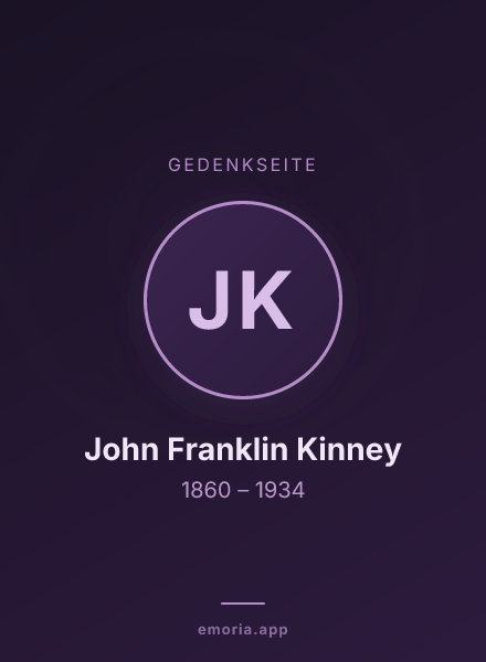 Gedenkportrait von John Franklin Kinney